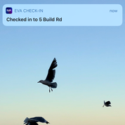screenshot of EVA Check-in